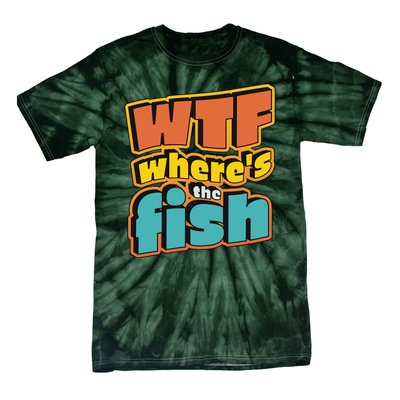 WTF Where's The Fish Funny Tie-Dye T-Shirt