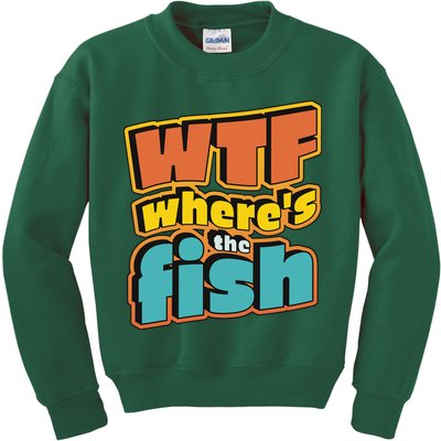 WTF Where's The Fish Funny Kids Sweatshirt