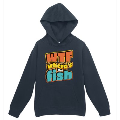 WTF Where's The Fish Funny Urban Pullover Hoodie