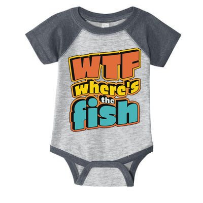 WTF Where's The Fish Funny Infant Baby Jersey Bodysuit