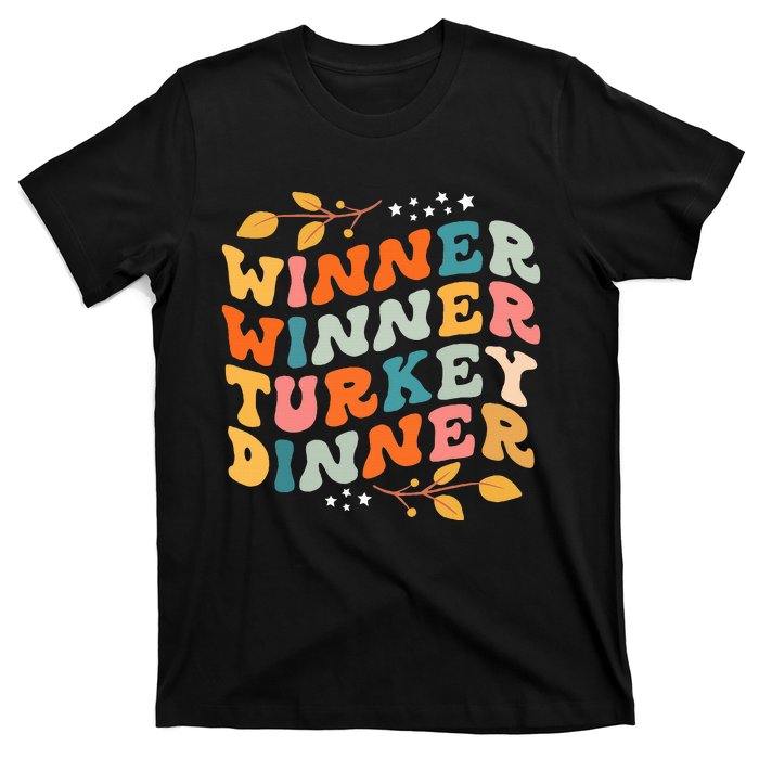 Winner Winner Turkey Dinner Retro Thanksgiving Fall Outfits T-Shirt