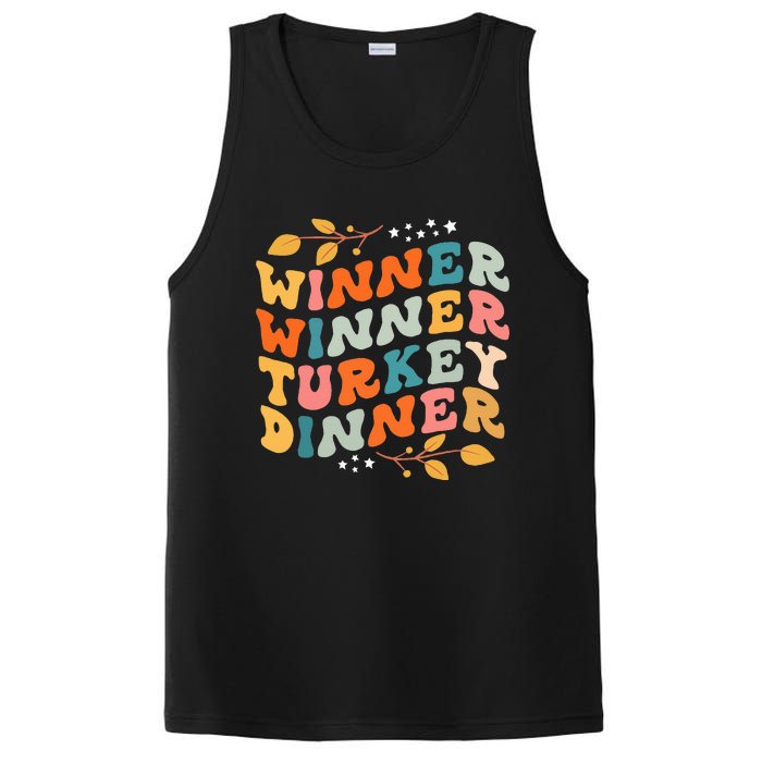 Winner Winner Turkey Dinner Retro Thanksgiving Fall Outfits PosiCharge Competitor Tank