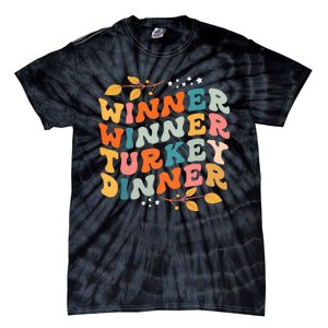 Winner Winner Turkey Dinner Retro Thanksgiving Fall Outfits Tie-Dye T-Shirt