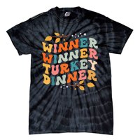 Winner Winner Turkey Dinner Retro Thanksgiving Fall Outfits Tie-Dye T-Shirt