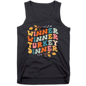 Winner Winner Turkey Dinner Retro Thanksgiving Fall Outfits Tank Top