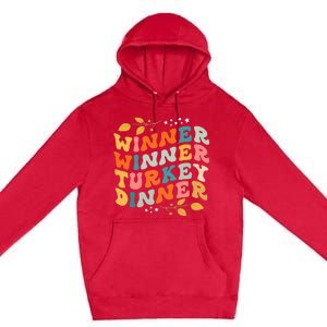 Winner Winner Turkey Dinner Retro Thanksgiving Fall Outfits Premium Pullover Hoodie