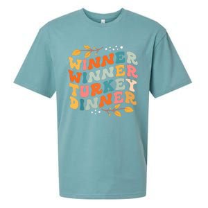 Winner Winner Turkey Dinner Retro Thanksgiving Fall Outfits Sueded Cloud Jersey T-Shirt