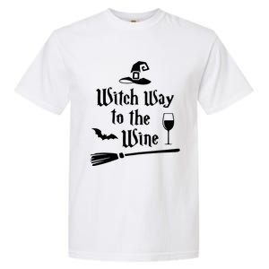 Witch Way To The Wine Funny Wine Drinking Gift Idea Garment-Dyed Heavyweight T-Shirt