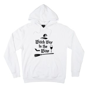 Witch Way To The Wine Funny Wine Drinking Gift Idea Hoodie