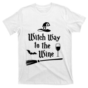 Witch Way To The Wine Funny Wine Drinking Gift Idea T-Shirt