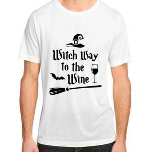 Witch Way To The Wine Funny Wine Drinking Gift Idea Adult ChromaSoft Performance T-Shirt