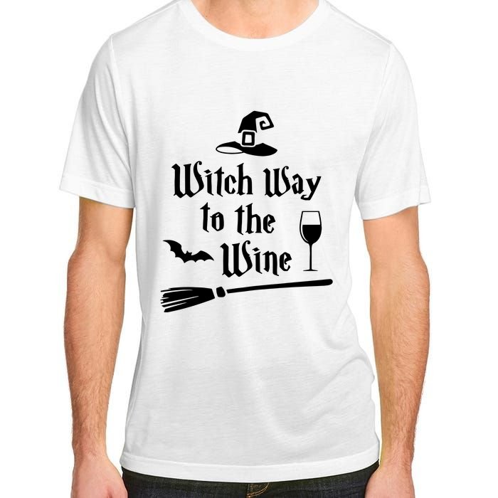 Witch Way To The Wine Funny Wine Drinking Gift Idea Adult ChromaSoft Performance T-Shirt