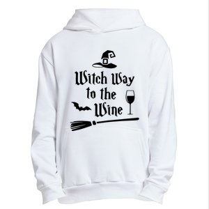 Witch Way To The Wine Funny Wine Drinking Gift Idea Urban Pullover Hoodie