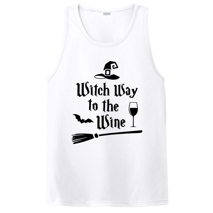 Witch Way To The Wine Funny Wine Drinking Gift Idea PosiCharge Competitor Tank