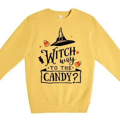 Witch Way To The Candy? Premium Crewneck Sweatshirt