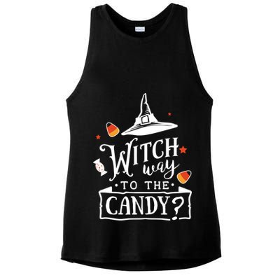 Witch Way To The Candy? Ladies PosiCharge Tri-Blend Wicking Tank