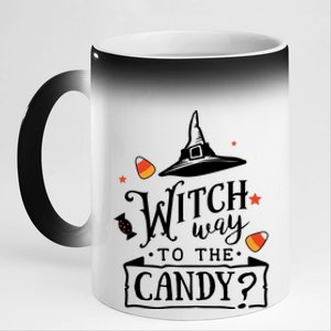 Witch Way To The Candy? 11oz Black Color Changing Mug