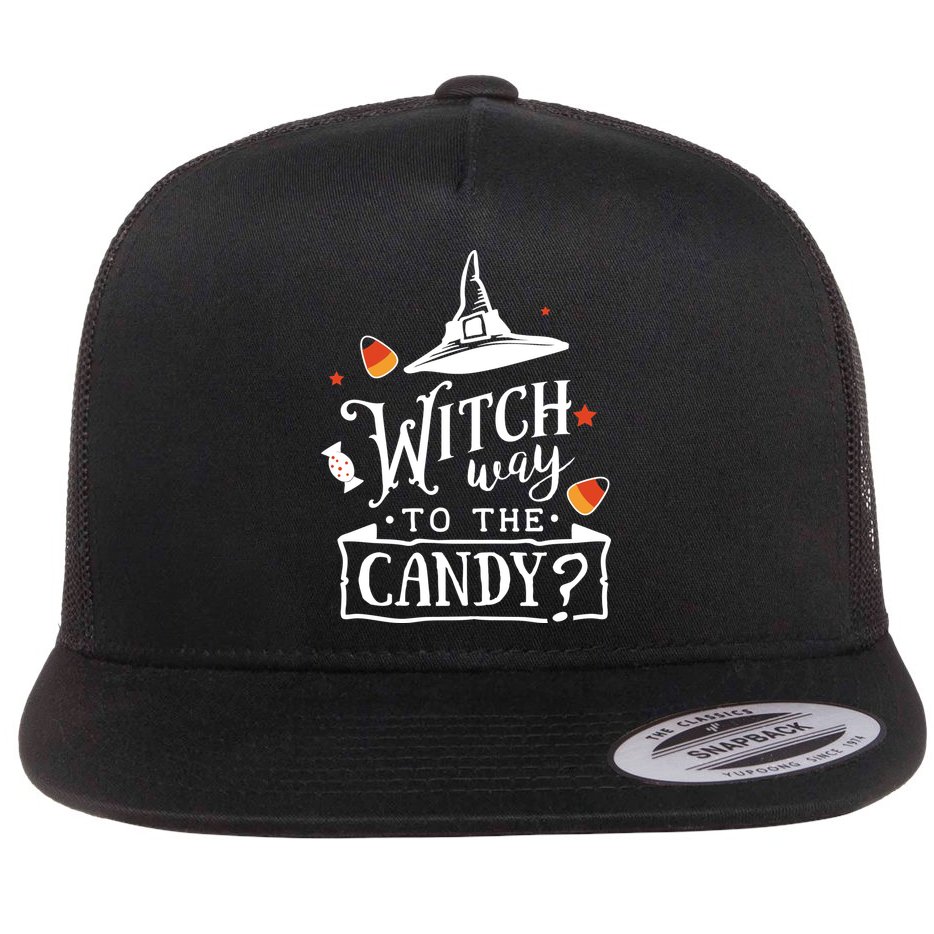 Witch Way To The Candy? Flat Bill Trucker Hat