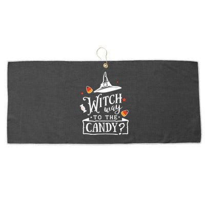 Witch Way To The Candy? Large Microfiber Waffle Golf Towel