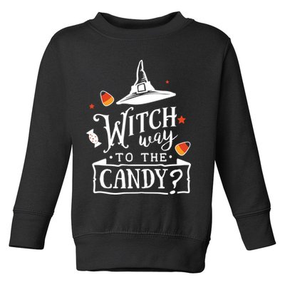 Witch Way To The Candy? Toddler Sweatshirt