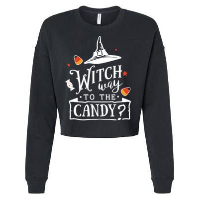 Witch Way To The Candy? Cropped Pullover Crew