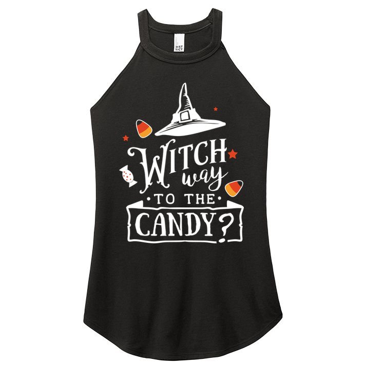 Witch Way To The Candy? Women's Perfect Tri Rocker Tank