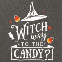 Witch Way To The Candy? Cotton Canvas Backpack