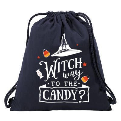 Witch Way To The Candy? Drawstring Bag