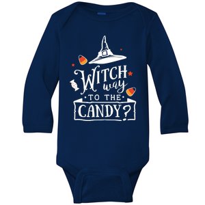 Witch Way To The Candy? Baby Long Sleeve Bodysuit