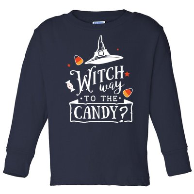 Witch Way To The Candy? Toddler Long Sleeve Shirt