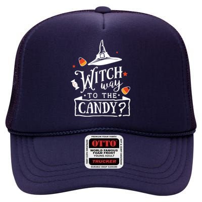 Witch Way To The Candy? High Crown Mesh Back Trucker Hat