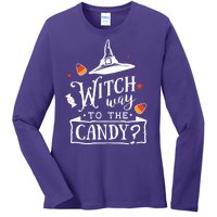 Witch Way To The Candy? Ladies Long Sleeve Shirt