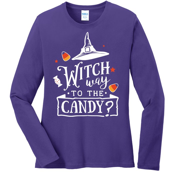 Witch Way To The Candy? Ladies Long Sleeve Shirt