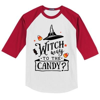 Witch Way To The Candy? Kids Colorblock Raglan Jersey