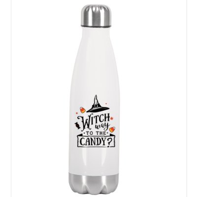 Witch Way To The Candy? Stainless Steel Insulated Water Bottle