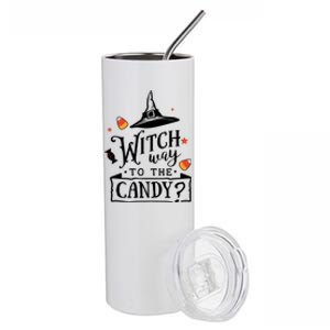 Witch Way To The Candy? Stainless Steel Tumbler