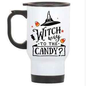 Witch Way To The Candy? Stainless Steel Travel Mug