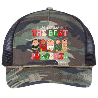 We Wrap The Best Presents Nicu Neonatal Icu Nurse Christmas Retro Rope Trucker Hat Cap