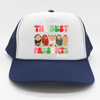 We Wrap The Best Presents Nicu Neonatal Icu Nurse Christmas Trucker Hat