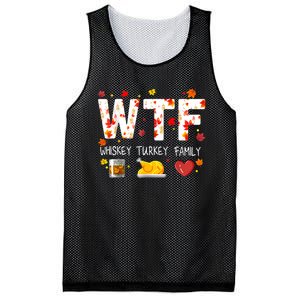 Wtf Whiskey Turkey Family Funny Thanksgiving Day Mesh Reversible Basketball Jersey Tank