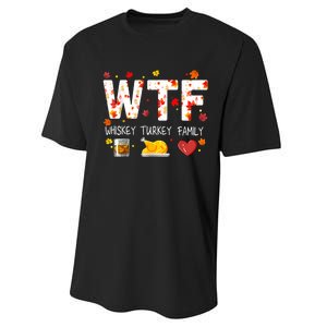 Wtf Whiskey Turkey Family Funny Thanksgiving Day Performance Sprint T-Shirt