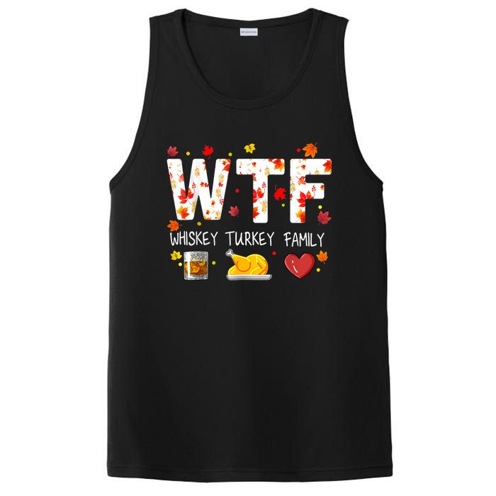 Wtf Whiskey Turkey Family Funny Thanksgiving Day PosiCharge Competitor Tank