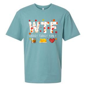 Wtf Whiskey Turkey Family Funny Thanksgiving Day Sueded Cloud Jersey T-Shirt