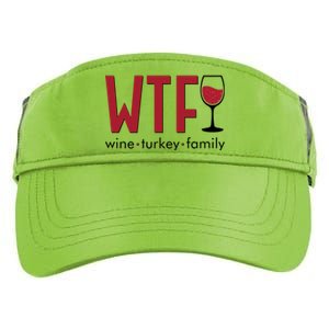 Wtf Wine Turkey Family Funny Holiday Thanksgiving Christmas Adult Drive Performance Visor