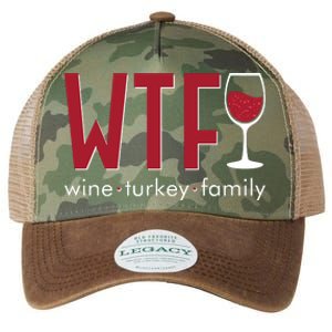 Wtf Wine Turkey Family Funny Holiday Thanksgiving Christmas Legacy Tie Dye Trucker Hat