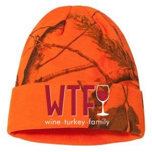 Wtf Wine Turkey Family Funny Holiday Thanksgiving Christmas Kati Licensed 12" Camo Beanie