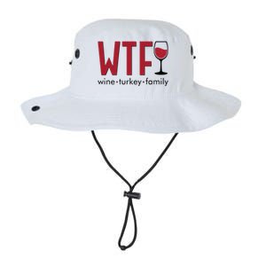 Wtf Wine Turkey Family Funny Holiday Thanksgiving Christmas Legacy Cool Fit Booney Bucket Hat