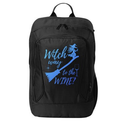 Witch Way To Wine Spooky Graphic Halloween Ing Graphic Meaningful Gift City Backpack