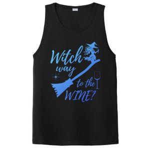 Witch Way To Wine Spooky Graphic Halloween Ing Graphic Meaningful Gift PosiCharge Competitor Tank