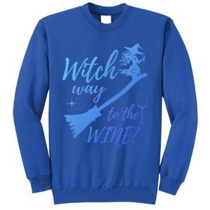 Witch Way To Wine Spooky Graphic Halloween Ing Graphic Meaningful Gift Sweatshirt